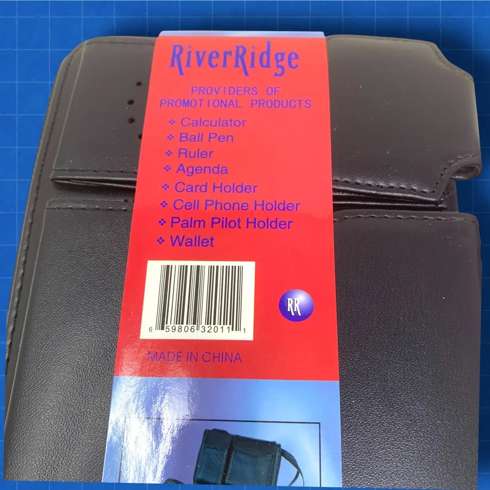 Vintage NEW River Ridge Personal Organizer Calculator Cell Phone Holder Black